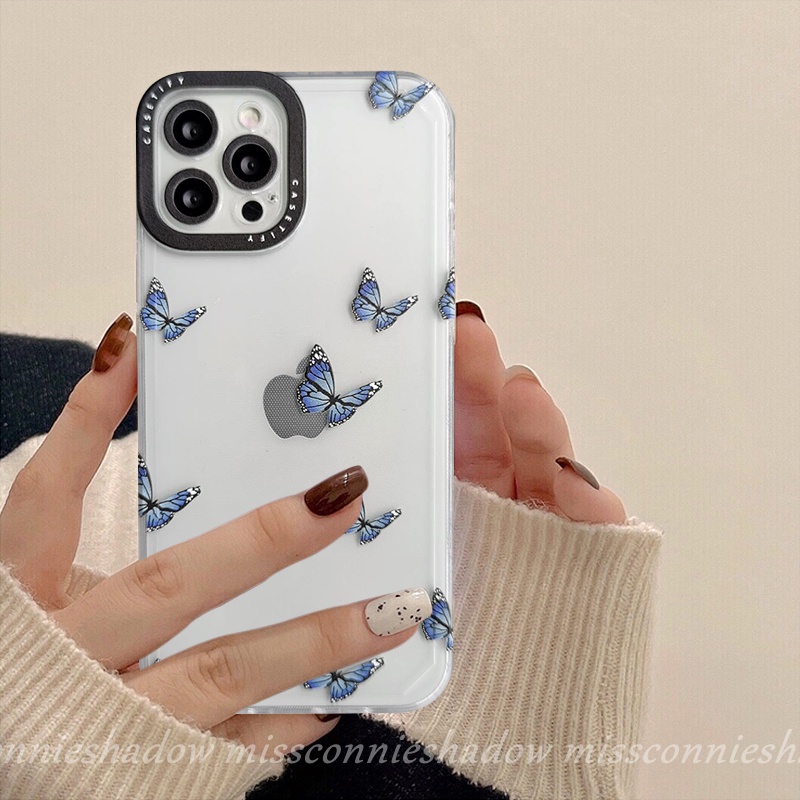 Soft Case Tpu Motif Kupu-Kupu Untuk IPhone 7 6 8P 11 13 12 Pro Max X XR XS Max 6S Plus 7 8 SE 2020 butterfly