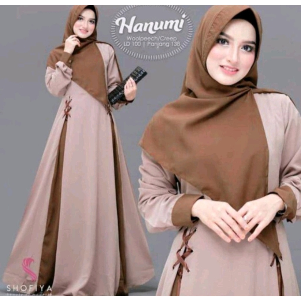 bisa COD (BAYAR DI TEMPAT) Hanumi maxy/dress gamis terlaris size S,M,L,XL gamis terbaru/baju wanita/pakaian muslim wanita/gamis JUMBO/baju cantik/perempuan-8