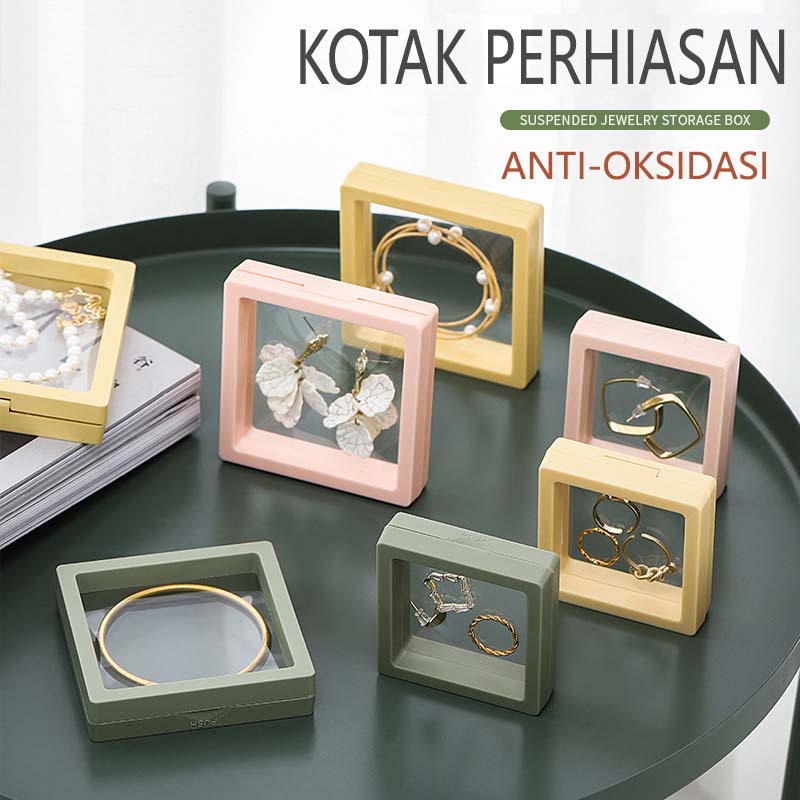 TOKOMUDA KOTAK PERHIASAN JEWELRY CASE - ANTI-OKSIDASI KOTAK KALUNG 3D TEMPAT KALUNG JEWELLERY ANTING GELANG CINCIN