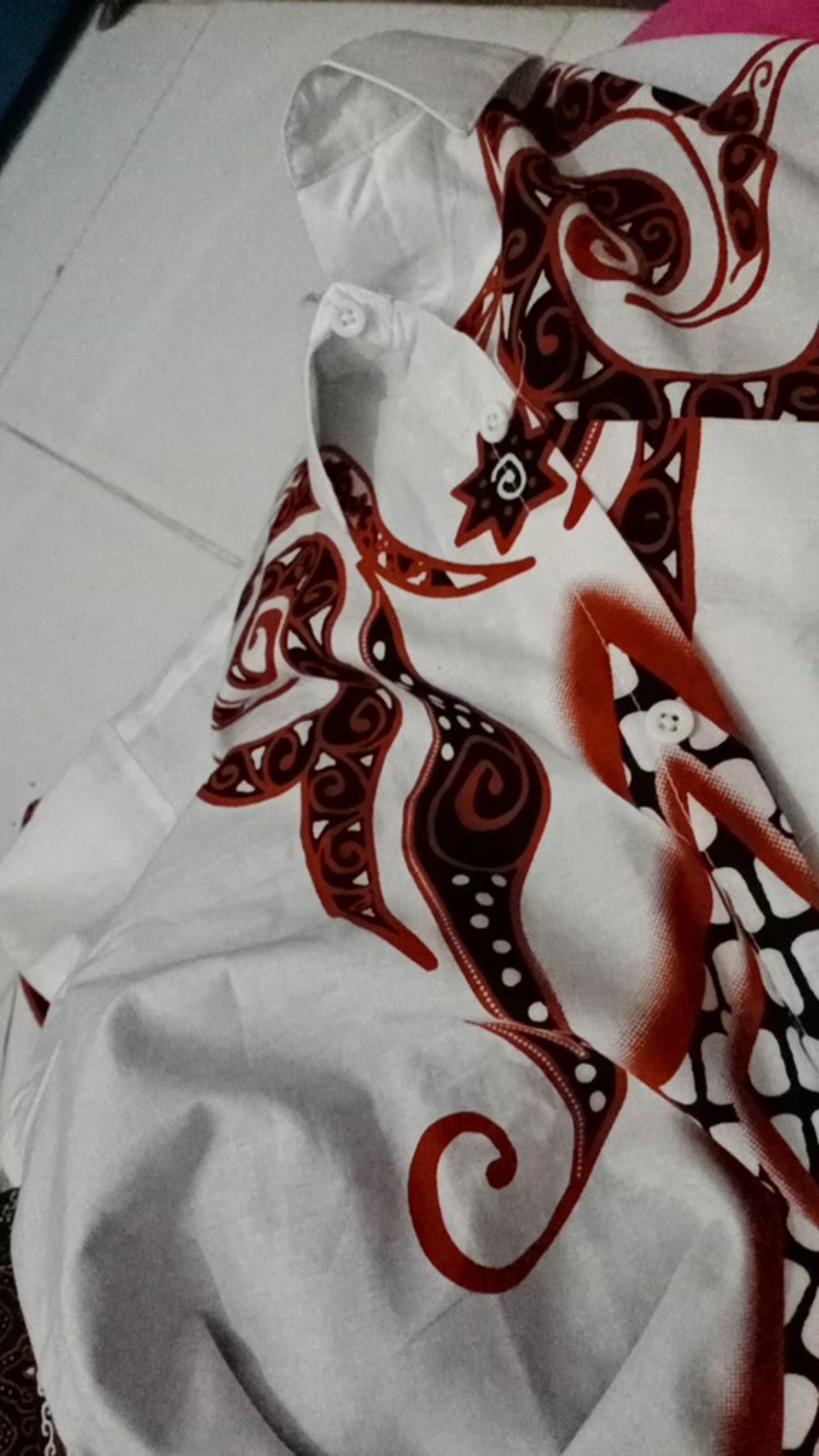 Rajasakti# Kemeja Batik Pria Ekslusif Putih Batik Halus Katun Sragenan Full Furing Ori Size M - Xxl