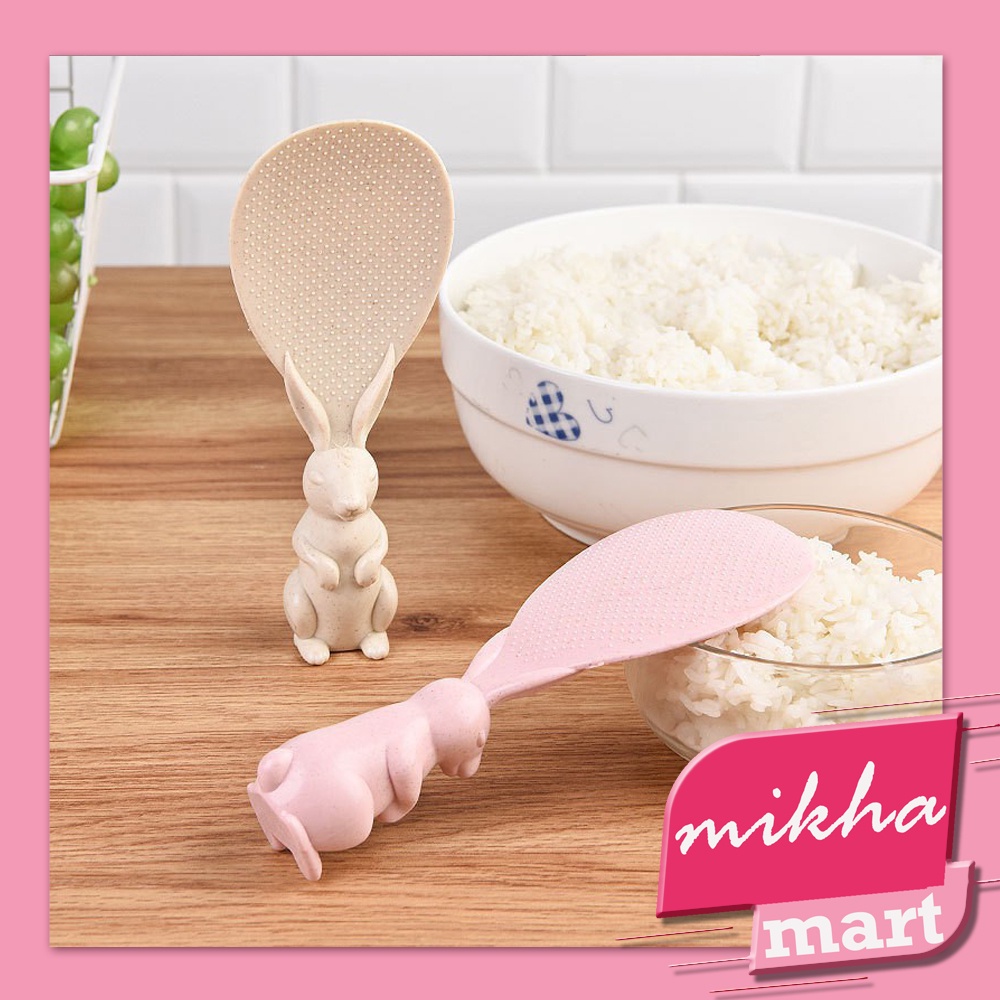 Sendok/Centong Nasi Tebal Anti Lengket Bentuk Kelinci Lucu - MKM