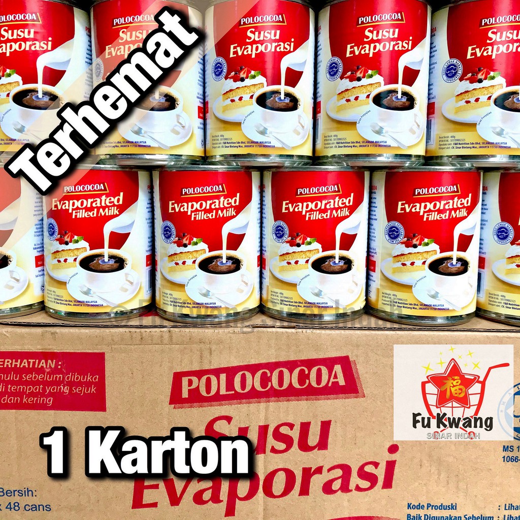 [Khusus Gosend] Susu Evaporasi Evaporated Milk Polococoa 1 karton