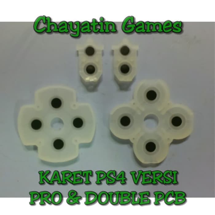 KARET PS4 SET TRANSPARAN ORI MODEL PRO / VERSI PRO / SLIM