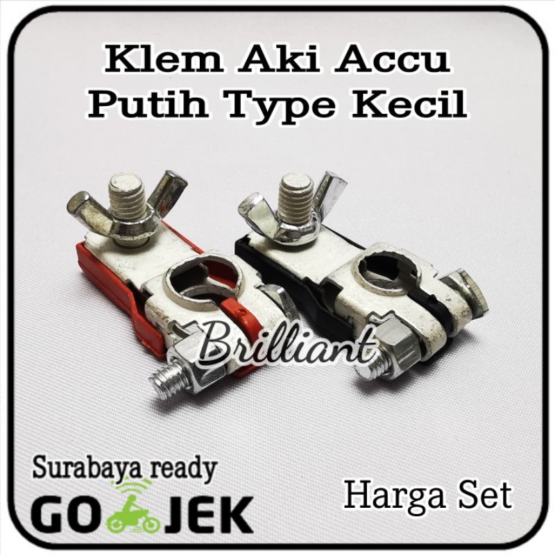 Klem Accu - Klem Aki - Tembaga Putih - Harga Set