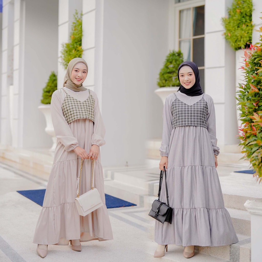 AMY DRESS / DRESS VEST / GAMIS VEST / DRESS TINGKAT / DRESS TINGKAT / DRESS PESTA / GAMIS PESTA
