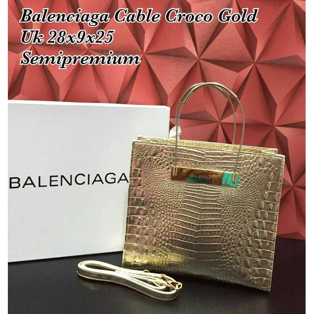 TAS BALENCIAGA CABLE CROCO