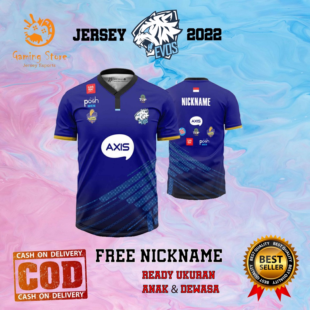 Jersey kaos Baju EVOS INDONESIA 2022 MOBILE LEGEND