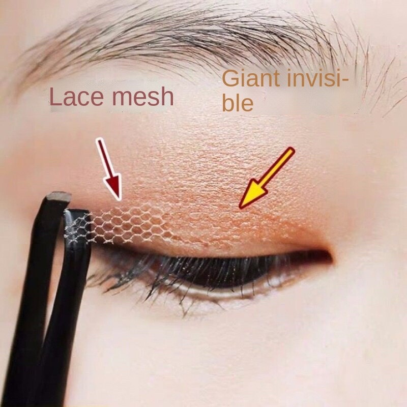 INVISIBLE EYELID VEIL 1 lembar isi 6-24pasang - AQUA SCOTT Lace Eyelid Sticker - Eyelid Veil