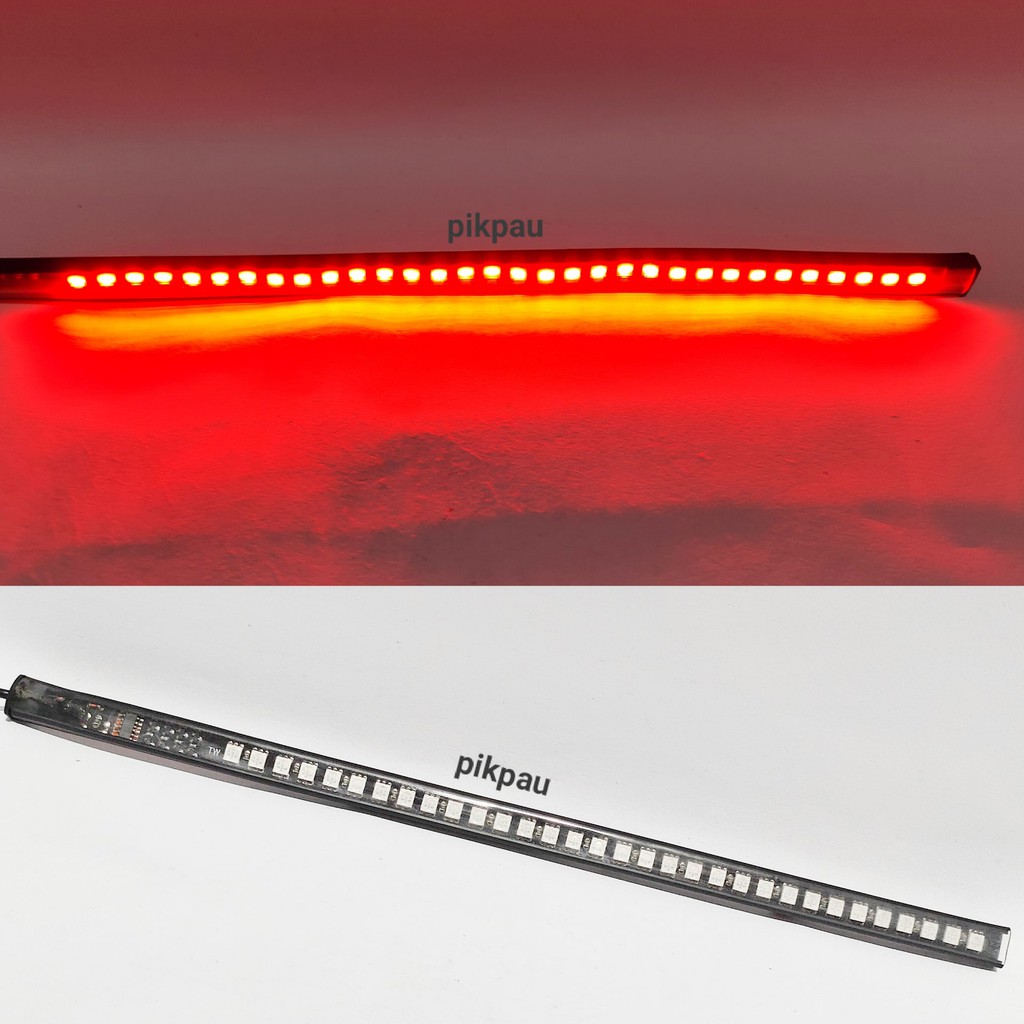 Lampu LED Strobo Strip 32cm Fleksibel Waterproof Banyak Mode Welcome Warna Merah