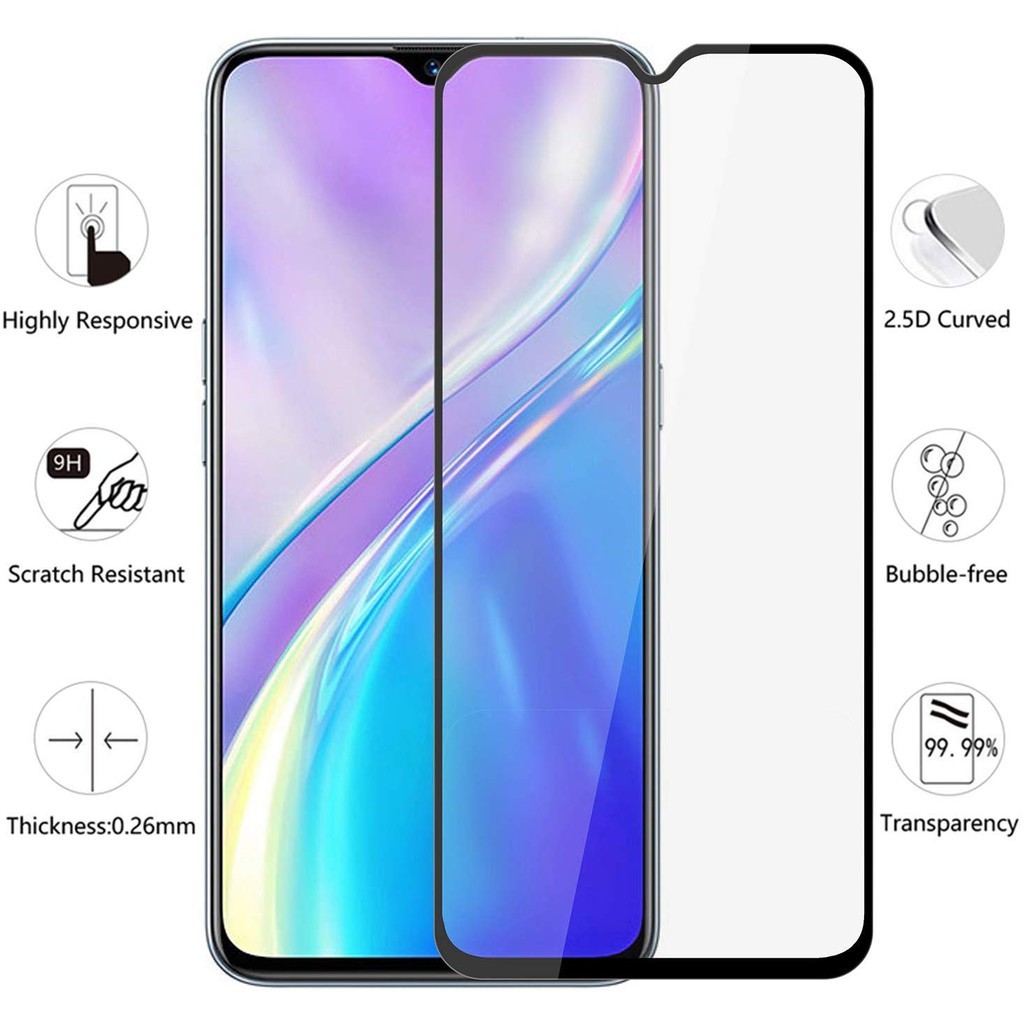 Tempered Glass Full for Realme XT Tempered Glass 9D Full Layar