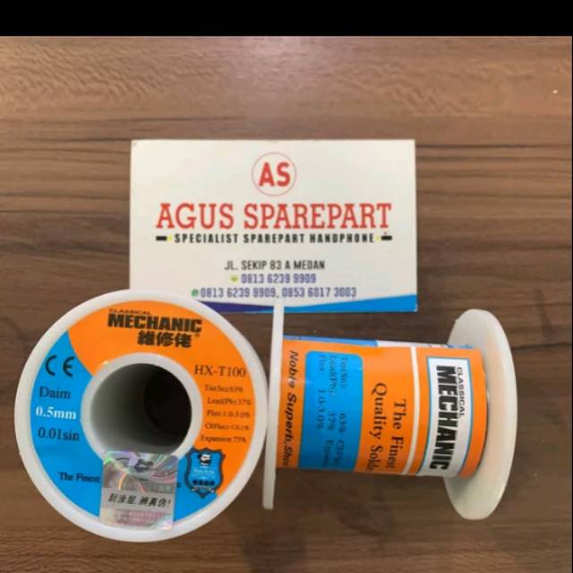 TIMAH GULUNG MECHANIC 0.5 MM 150 GR GULUNGAN BESAR