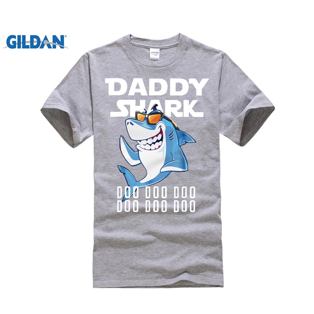  Kaos  T shirt Lengan Pendek Motif  Print Ikan  Hiu Daddy Diy 