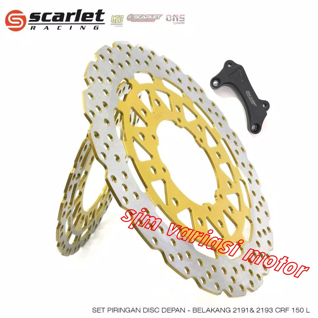 PIRINGAN KLX 150-CRF 150cc SET DEPAN BELAKANG PLUS BREKET 300MM 320MM SET REAR FRONT