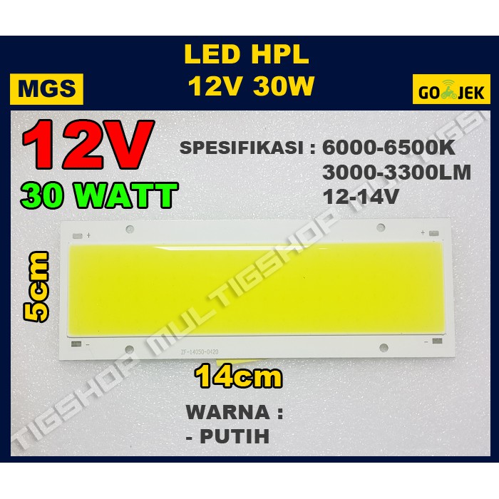 LED HPL 12v 30w + Pendingin