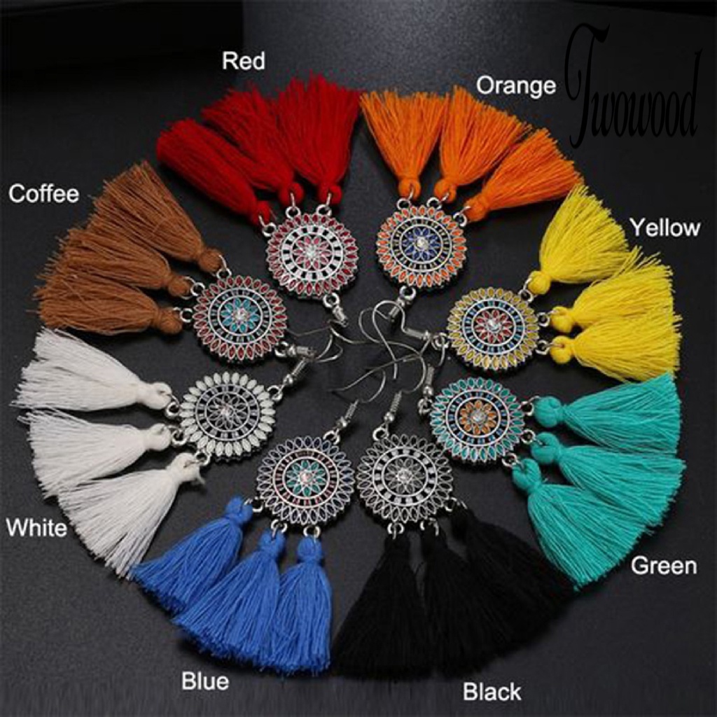 Anting Rumbai Menjuntai Bentuk Bunga Matahari Bahan Alloy Gaya Bohemian Untuk Ulang Tahun