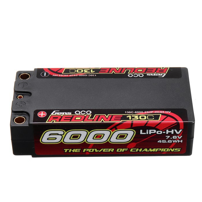 Battery Baterai Lipo LiHV 2s 7.6v 7.4v 6000mah 130C Hardcase RC Car Truck Redline