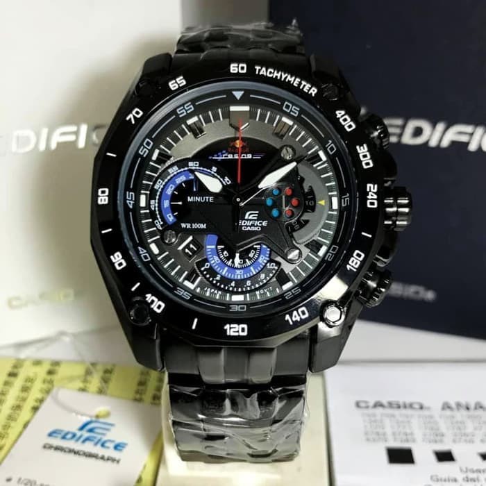Jam Tangan Pria Casio Edifice Ef550 Black Redbull Ori BM Garansi 1th