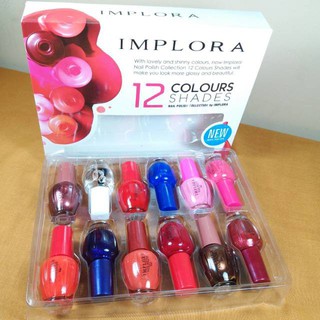 OKHISHOP Implora Nail Polish Set 12 Warna  Cat  Kuku  