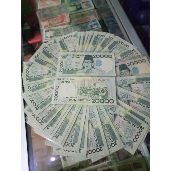uang kuno 20000 kihadjar dewantara 1998 asli murah