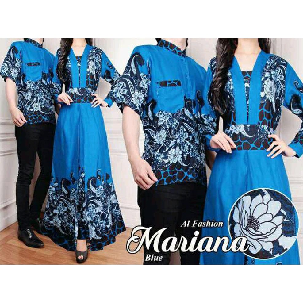 A6 ATK CP AZURA COUPLE MAMAH PAPAH KEMEJA PRIA LENGAN PENDEK BATIK SONGKET ETNIK KAFTAN PASANGAN