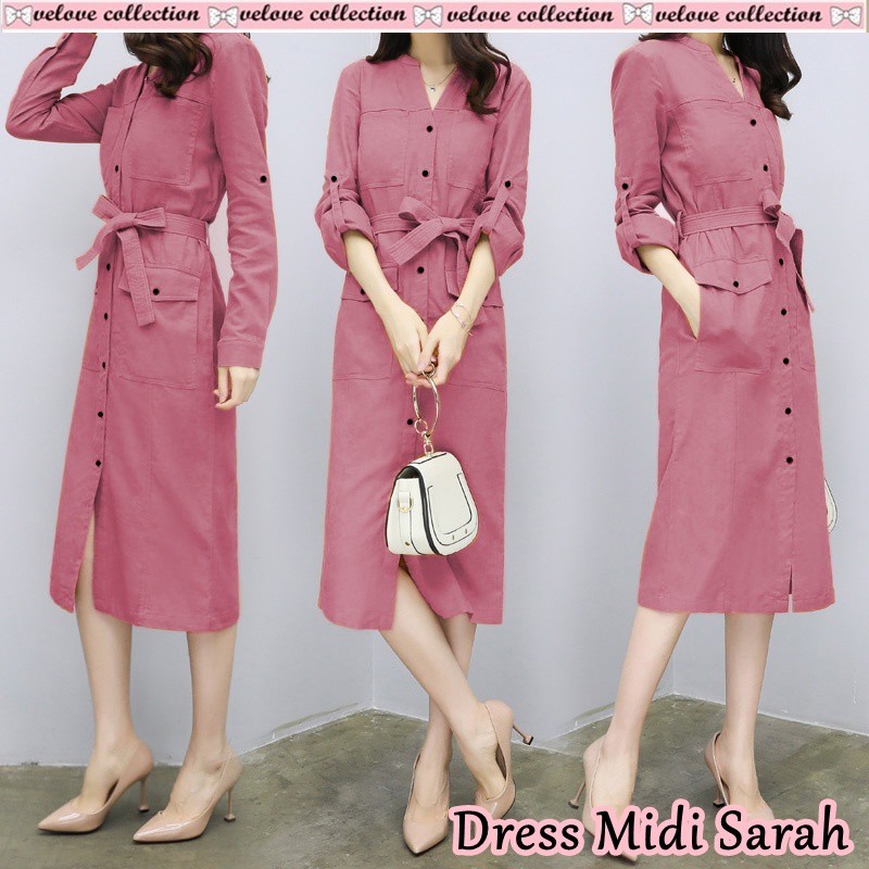 midi dress sarah wofcrepe