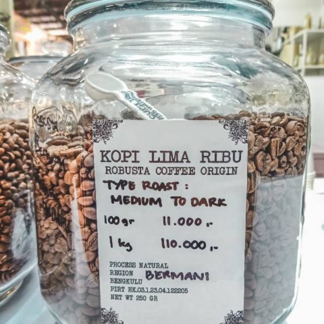

ROBUSTA BERMANI 1KG type roast medium to dark