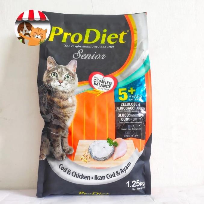 paling diminati] Makanan Kucing ProDiet 1.25Kg Senior Cod & Chicken Cat Food Pro Diet