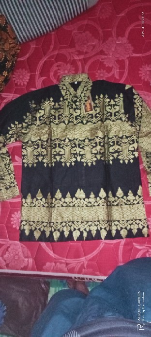 Ruzza Kemeja Batik Pria Lengan Panjang Motif Sogan Songket Size M L Xl
