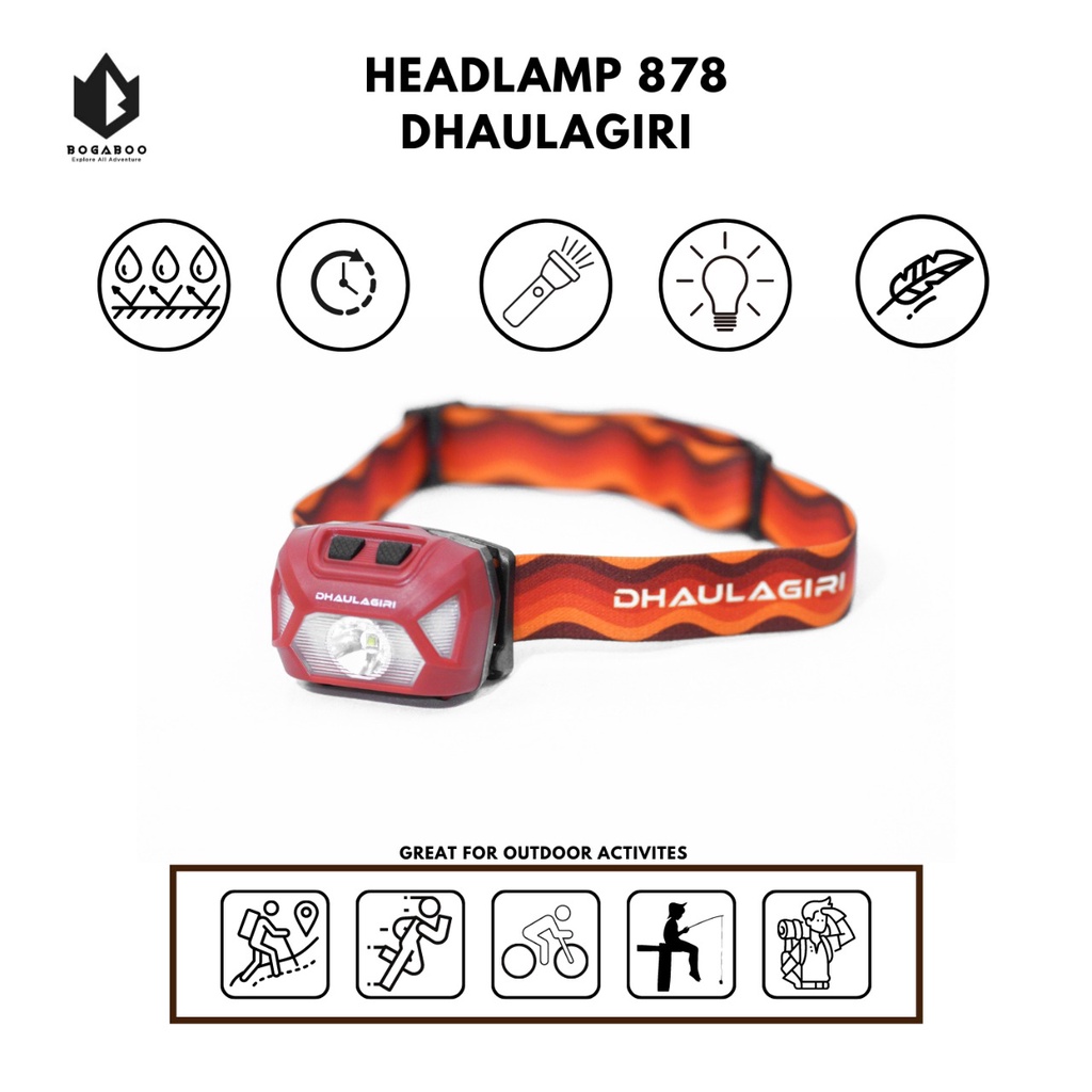 BISA COD Lampu Headlamp Dhaulagiri 878 - Senter Kepala - Lampu Kepala - Senter Kepala Led - Lampu LED