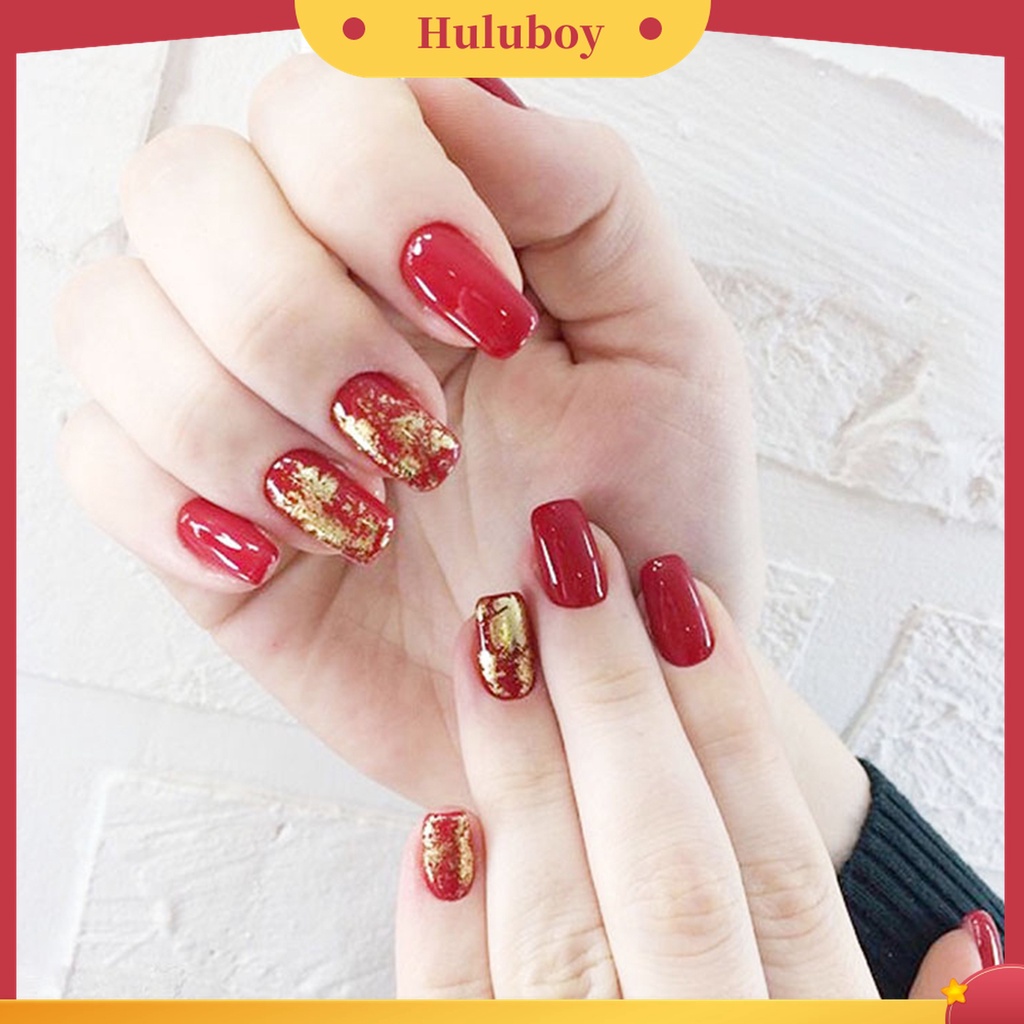 Huluboy Huluboy♡ 12pcs Kertas Foil Pelindung Kuku Untuk Pedicure