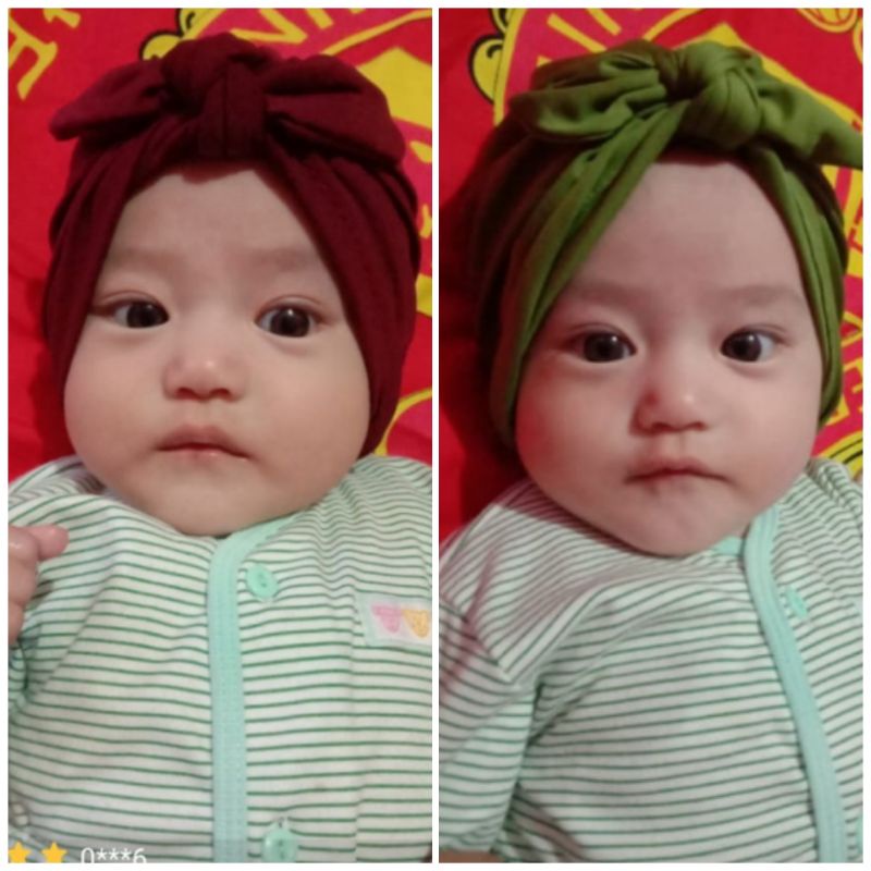 Turban Bayi Ikat Pita Ciput Anak umur 0-3 tahun