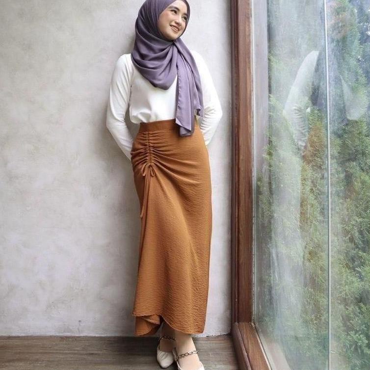 (STOK TERBATAS) Rok Serut Crinkle Premium / Rok Crinkle Serut Kekinian