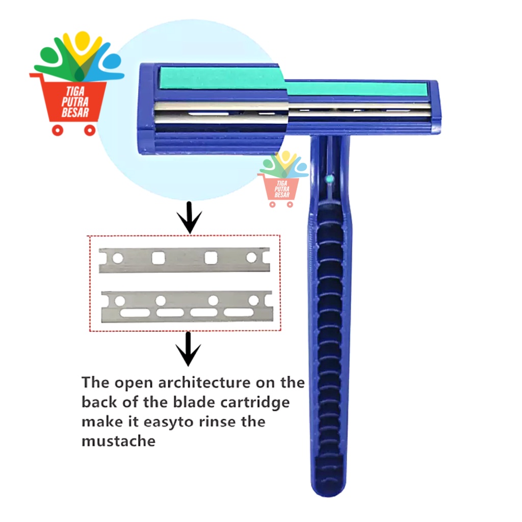 ALAT PENCUKUR KUMIS JENGGOT STAINLESS STEEL / RAZOR 2 BLADES