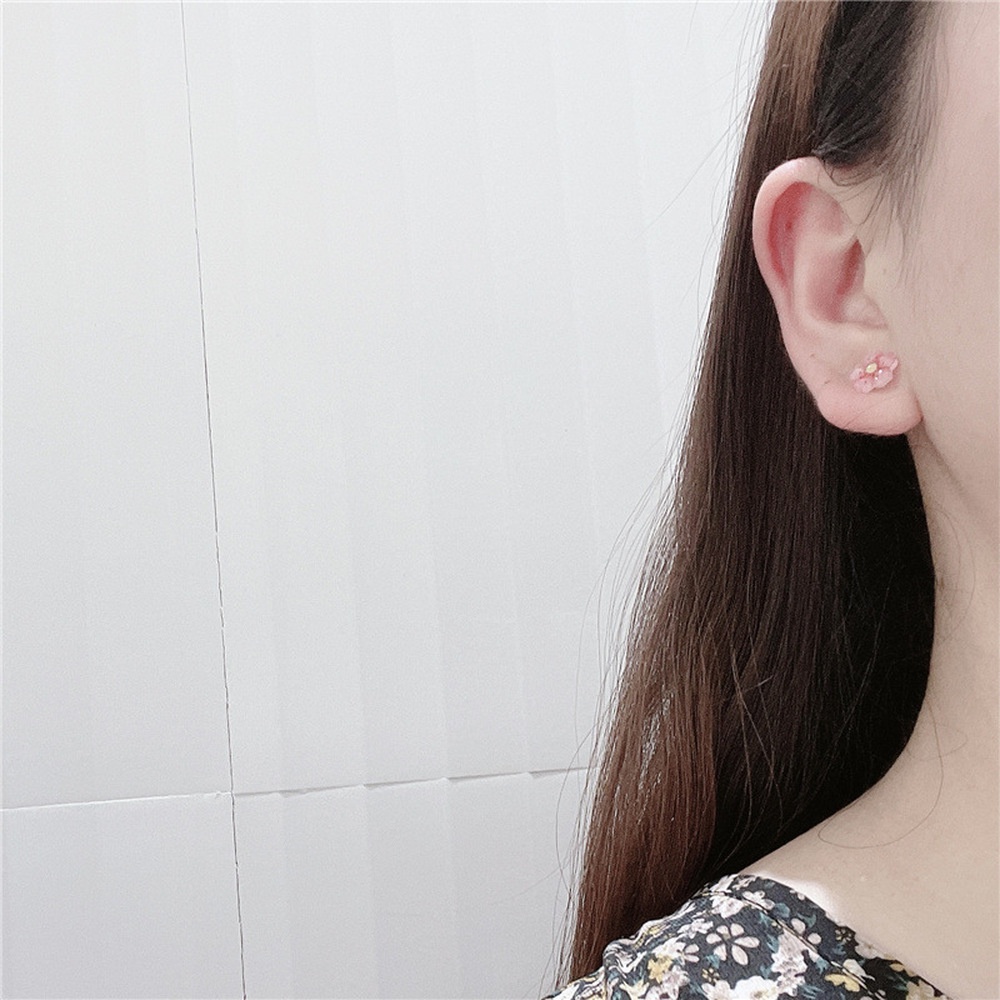 5 Pair Fashion Earrings Set Geometric Ear Stud Female S925 Black Love Simple Pierced Earring Temperament