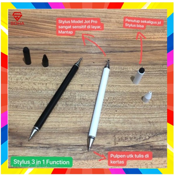 STY-010 - Capacitive Touch Stylus Pen Model Jot Pro For Universal Smartphone Android Tablet