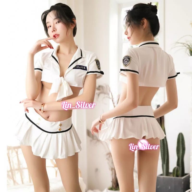 Lingerie Costume Kostum Cosplay Seksi Polisi Wanita