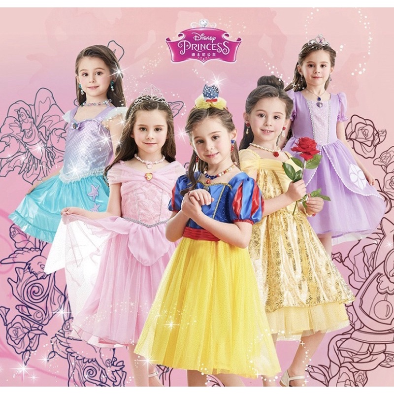 (GAUN SAJA) Dress Anak PRINCESS - Dress Anak Perempuan - Gaun Princess - Dress Anak
