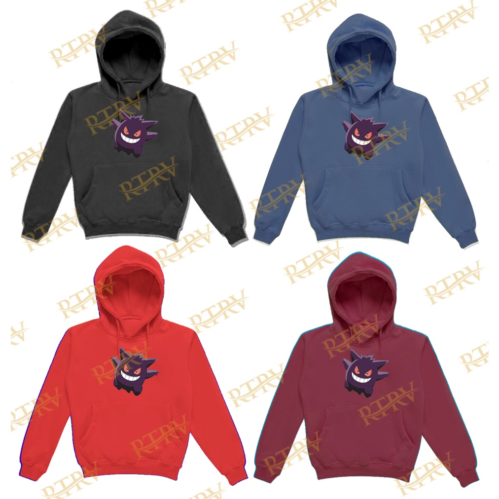 JAKET SWEATER HOODIE ANAK ANAK POKEMON GENGAR