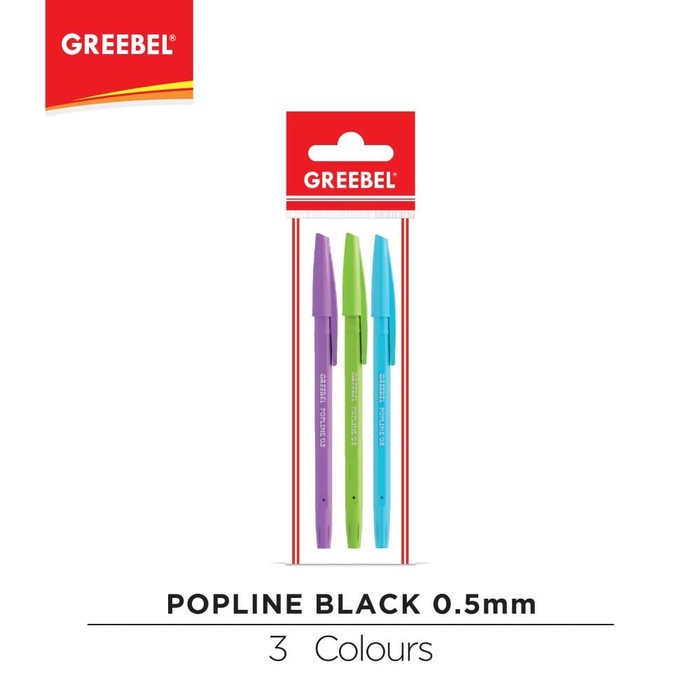 

MURAH GREEBEL BALLPEN POPLINE 0.5 BLACK (3PCS/SET)