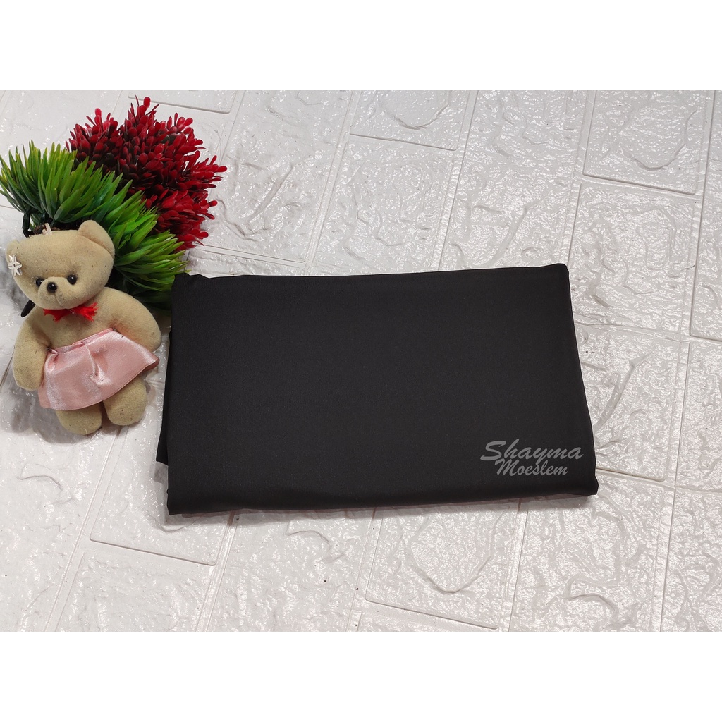 Pashmina Jersey Malay Shawl Panjang 180x75cm / Pasmina Bahan Jersey-PASH JERSEY BLACK