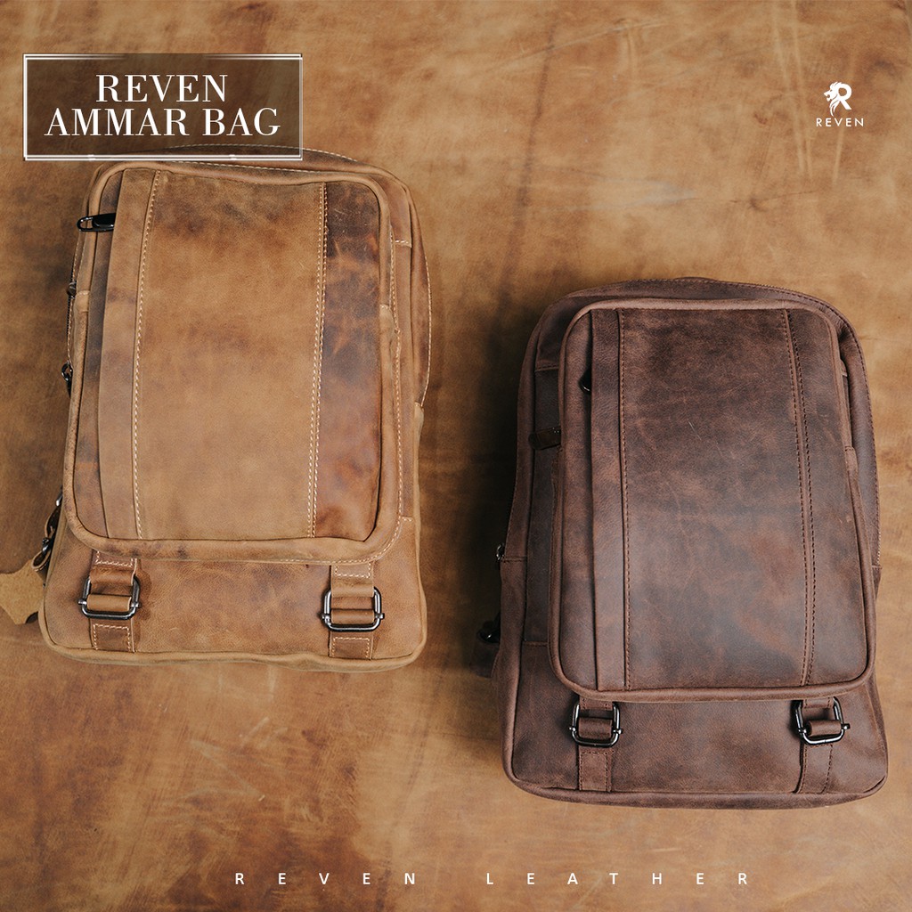 Win Leather - Amar Bag Tas Waist Bodypack Punggung Kulit Asli Premium Pria Sling Leather Bag Pria Co