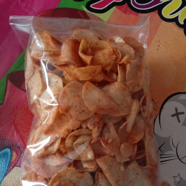 

Snack Viral MORING/kerpik cimol (cimol kering)rasa pedas 250gr