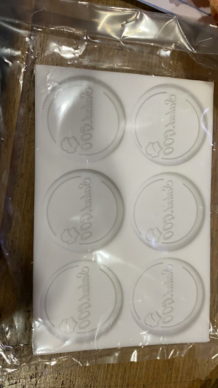 Cetakan Silikon Logo Custom Bentuk Bulat