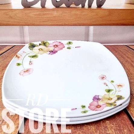 PROMO 1.PCS PIRING KOTAK SAJI CEPER MOTIF ROSE MELAMINE WARE