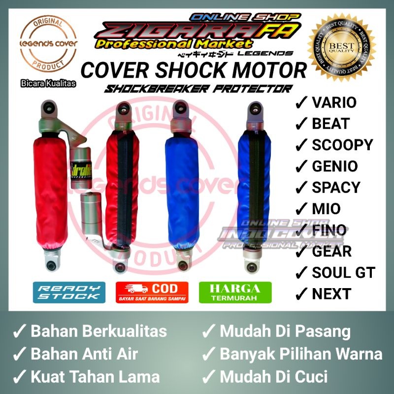 (1SET) Cover Sarung Shock Shockbreaker Tabung  UNIVERSAL variasi YSS KTC OHLINS WP DBS DAYTONA / Ter