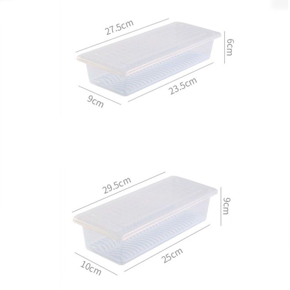 【 ELEGANT 】 Wadah Penyimpanan Sayur Tetap Segar Alat Dapur Transparan Anti Lembab Dengan Tutup Plastik Kulkas Organizer
