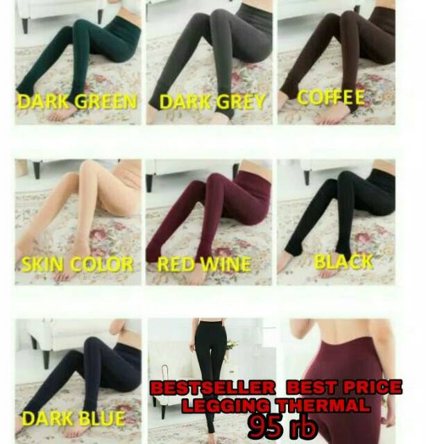 Legging Thermal Import bulu tebal leging winter musim dingin