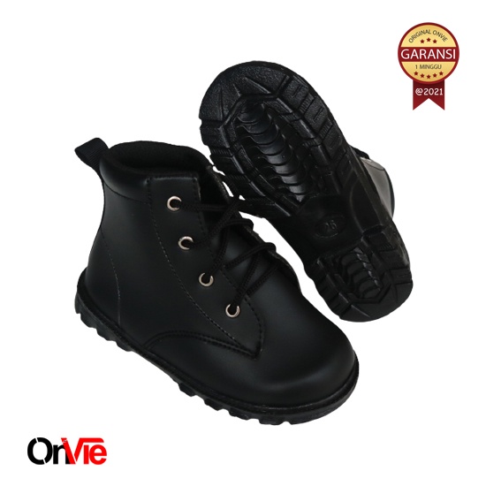 Sepatu Boots Anak Laki Laki Hitam | Sepatu Formal Onvie