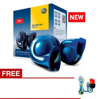 Hella Klakson Blue Twin Tone Original + Gratis Kabel Relay