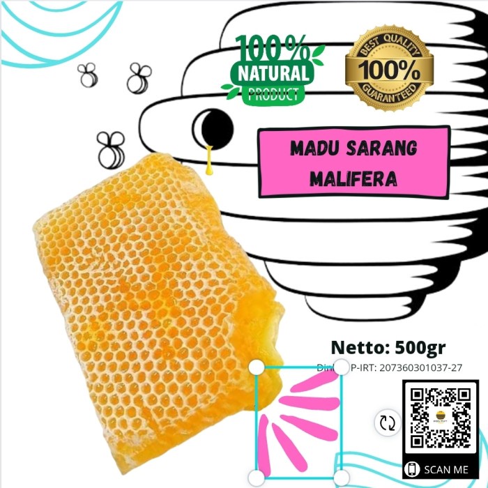 

(BISA COD) Madu Sarang perbox 500gr